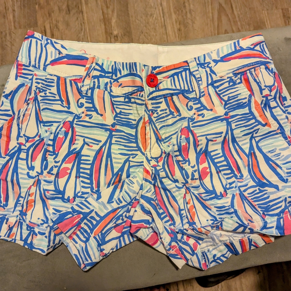 Lilly Pulitzer Colorful Patterned Jean Shorts